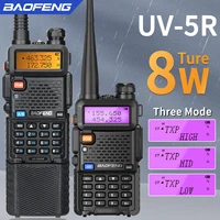 Baofeng Walkie Talkie UV 5R 5W 8W Dual Band Ham Two Way Radio Vhf Uhf FM Radio Handheld Transceiver Hunting 16KM 1