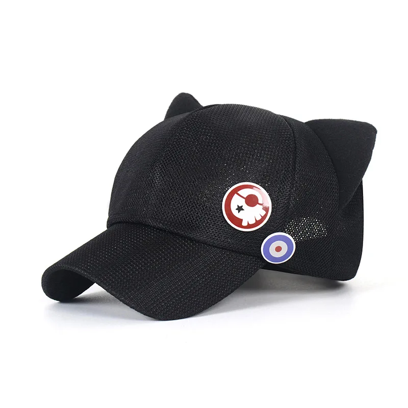 EVA Shikinami Asuka Rangure Cat Ear Polar Fleece Hat Peak Baseball Cap Anime Cosplay Accessories gifts for children baseball caps cosplay hat baseball hat