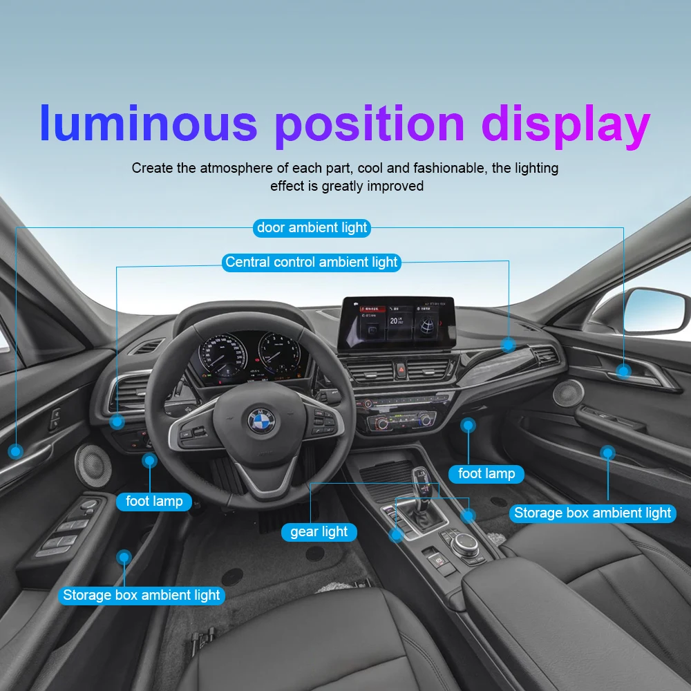 Universal Car Interior Ambient Light kit –