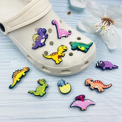 12 PCS Dinosaur Shoe Charms Decoration for Croc Clog PVC Pins Decoration for Shoes Bracelets Dinosaurs Themed Party Favor Jibz