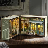 Mini Doll House DIY Small House 3D Puzzle Assembly Building Model Toys Home Bedroom Decoration With Furniture LED Lights Gifts 2