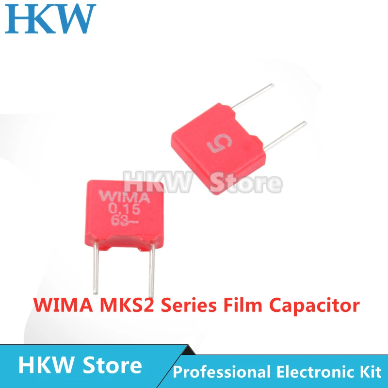 

5pcs Original WIMA 0.15UF 63V RED MKS2 5MM Film Capacitor Hi-Fi Audio Capacitors 63V 154/150NF/0.15UF 0.15UF63V
