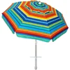 Beach Umbrellas for Sand Heavy Duty Wind Portable, 6.5ft Outdoor Umbrella with Sand Anchor and Protection 1