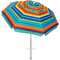 Beach Umbrellas for Sand Heavy Duty Wind Portable, 6.5ft Outdoor Umbrella with Sand Anchor and Protection 1
