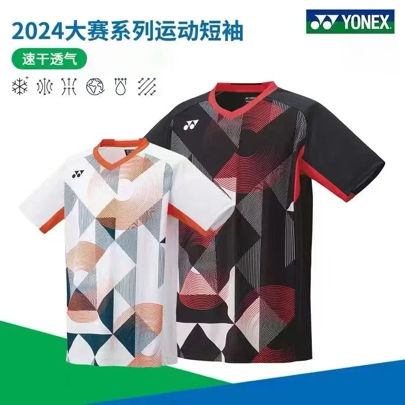 YONEX Men's and Women's Badminton Wear Tops Short Sleeve Quick Dry Sweat-absorbent Breathable Training Suit T-shirts short sleeve t shirt badminton uniforms