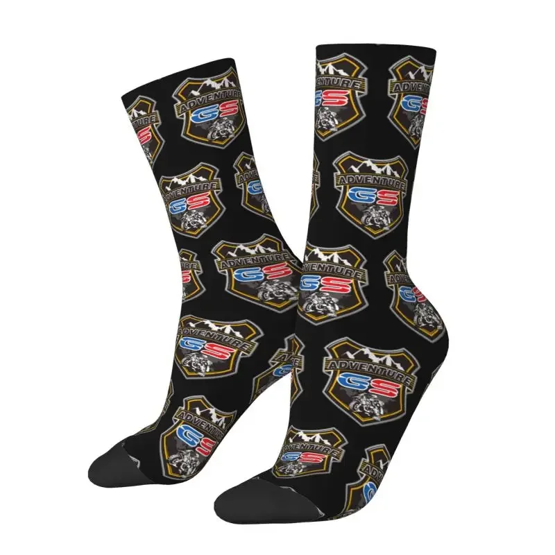 

Kawaii Mens Motorcycle Adventure R1200 GS Dress Socks Unisex Warm Comfortable 3D Printing Motorbike Biker Crew Socks