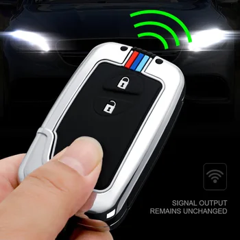 Copertura della cassa chiave dell'automobile della lega per Lexus IS250 CT200 CT200h RX270 RX350 RX450 3 4 pulsanti telecomando portachiavi portachiavi Auto Shell - Copertura della cassa chiave dell automobile della lega per Lexus IS250 CT200 CT200h RX270 RX350