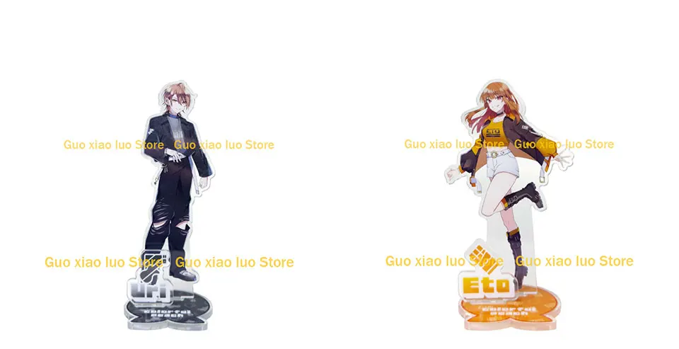 Mini World VTuber Bunter Pfirsich JPAPA Noa Yuankun Tattsun Siva DNQ Uri Eto Hiro Mofu Naokiri Doppelter Acrylständer Ornament Geschenk – Detail 6