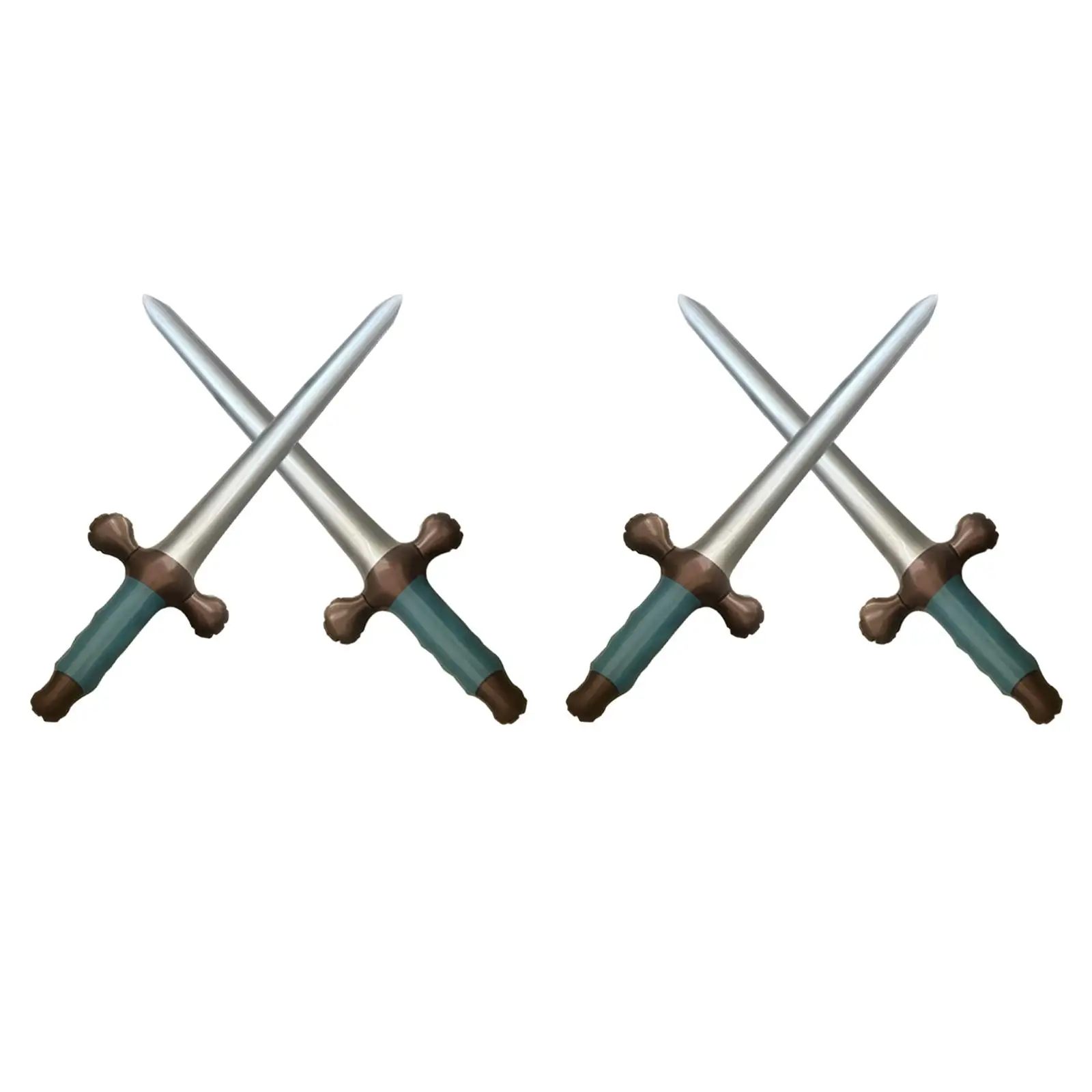 AOVNA 4Pcs Pixel Inflatable Sword Pixel Weapon Balloons Toy