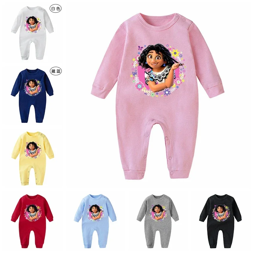 Primavera Baby Pagliaccetto Cartoon Encanto Mirabel Madrigal Boy Girl Tuta A Maniche Lunghe Roupas Bebes Infant Toddler Pigiama Outfit