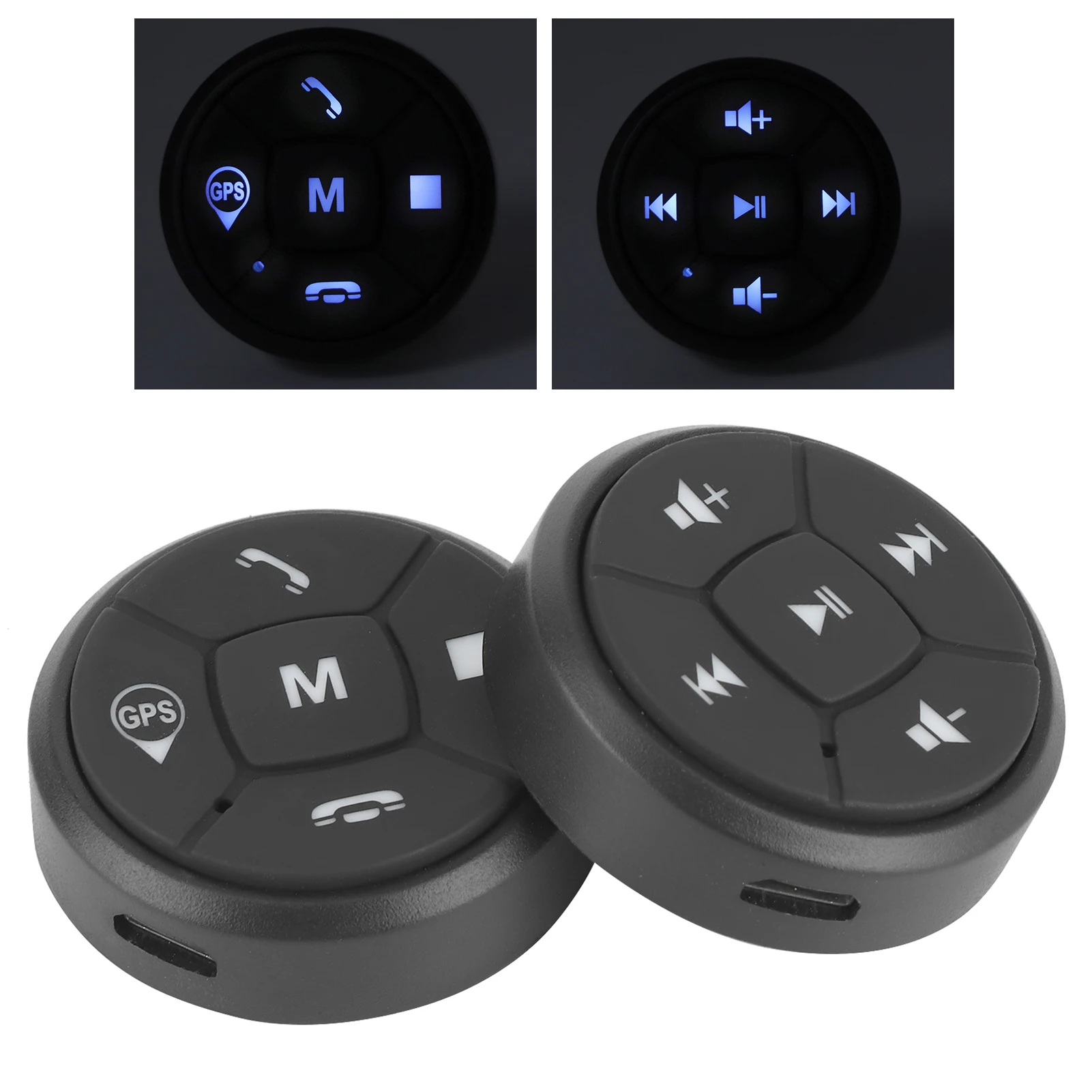 Steering Wheel Controller Car Wireless Control Button Volume GPS Wireless Controller Switch