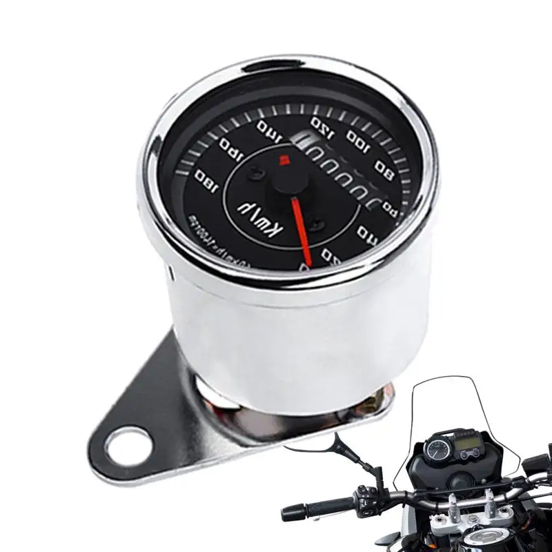 

Universal Motorcycle Odometer Speedometer Retro 12W Round Odometer For Commuting Speedometer With LED Light Moto Accessories