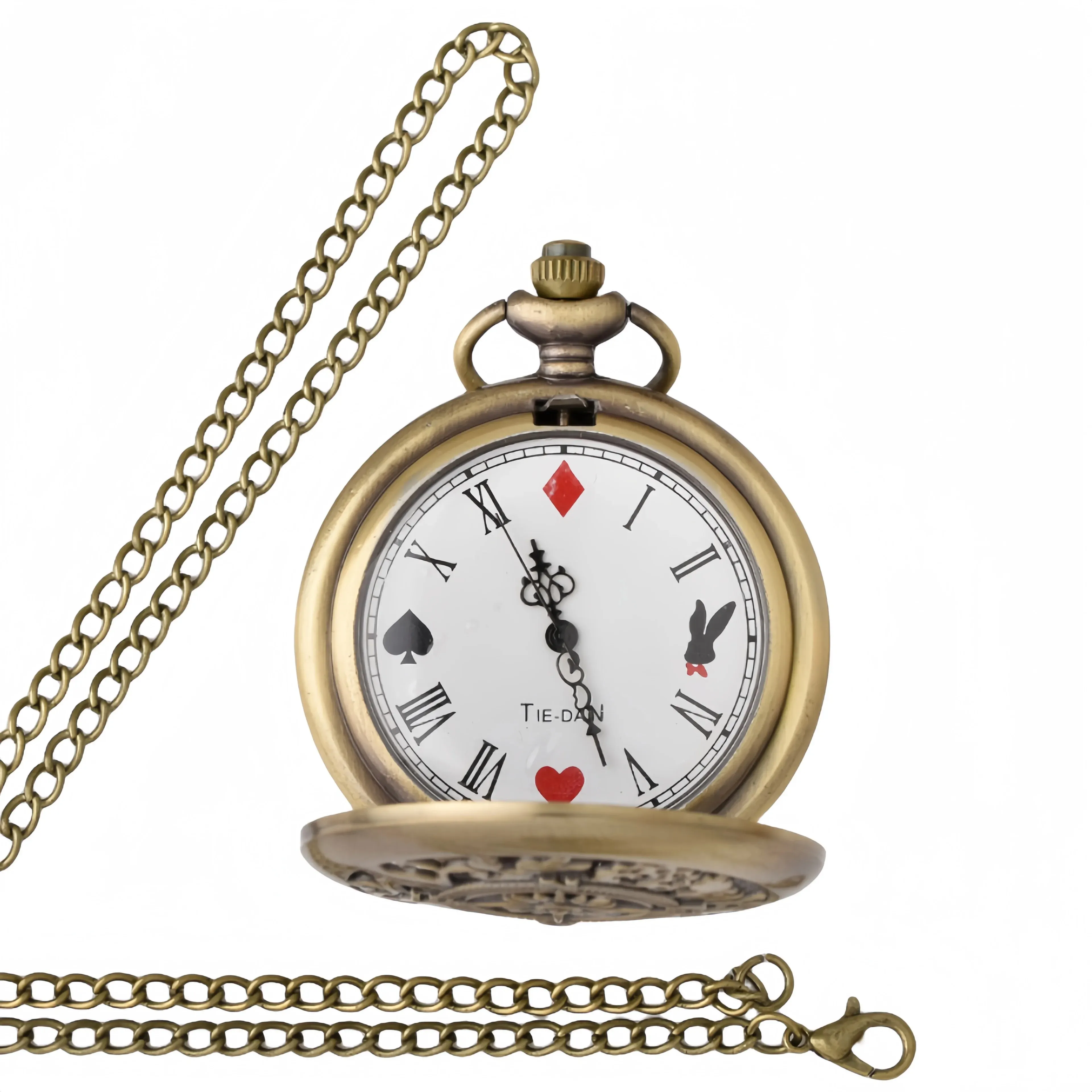 Retro Hollow Pocket Watch Bronze