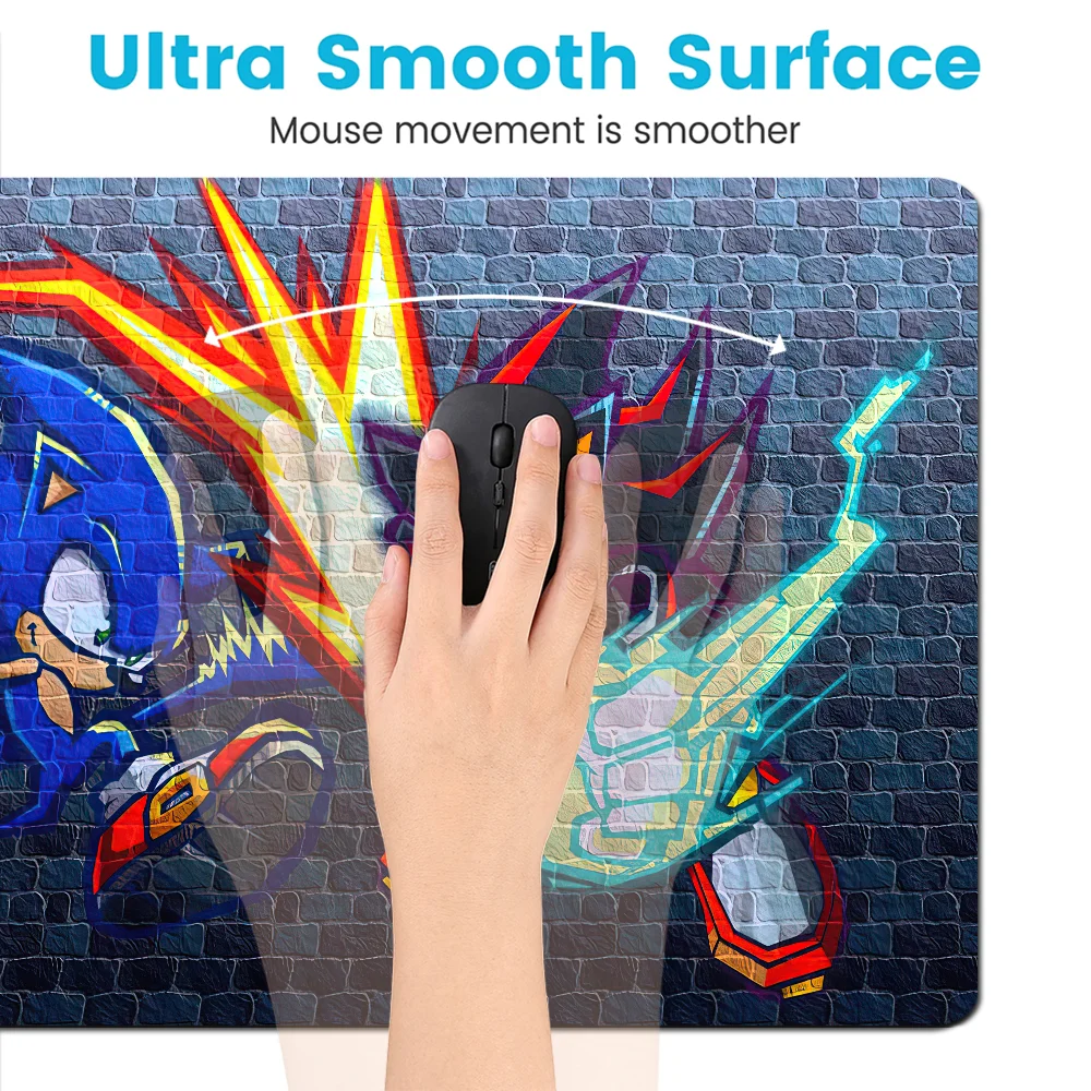 Video Game S-Sonic The-Hedgehog INS Tide Large Table Mat Student Mousepad Gamer Computer Keyboard Pad Games Pad Computer Table 5