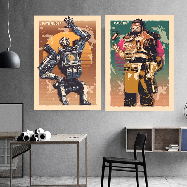 Clássico apex legends poster arte impressão de vídeo game personagem  retrato pintura em tela cabeceira fundo decoração do quarto casa -  AliExpress