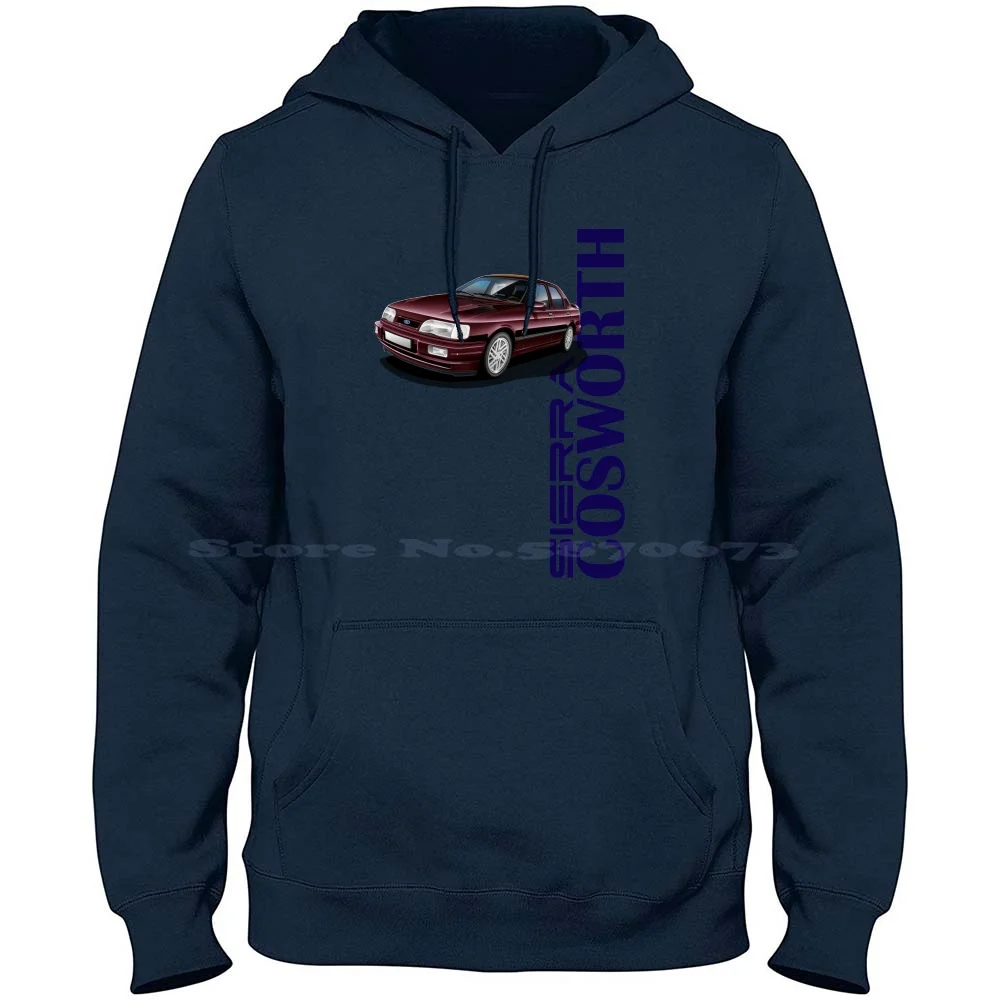 Sierra Cosworth Illustrated T Shirt 100% Cotone Felpa Con Cappuccio Sierra Cosworth Illustrated 1990S 1980S Classic Cars Modern Classic