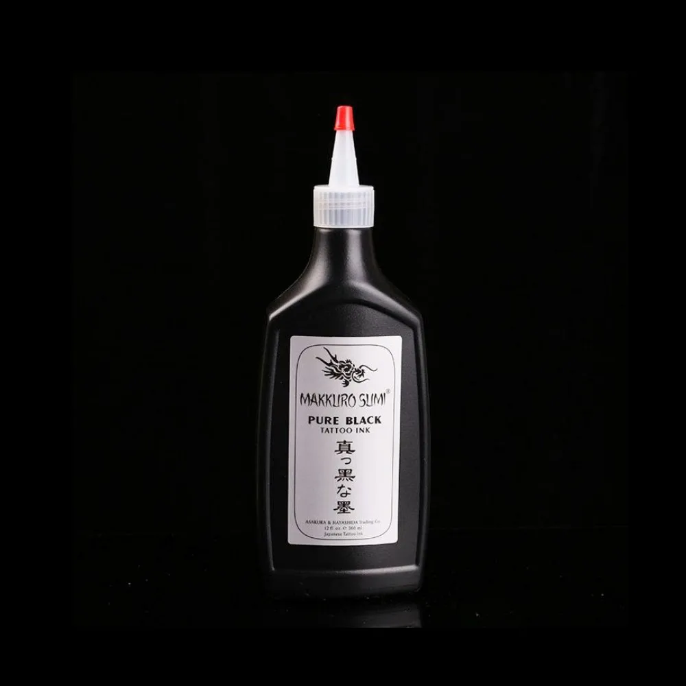 12OZ Super Black MAKKRUO SUMI Tattoo Outlining Ink supply 360ml/bottle