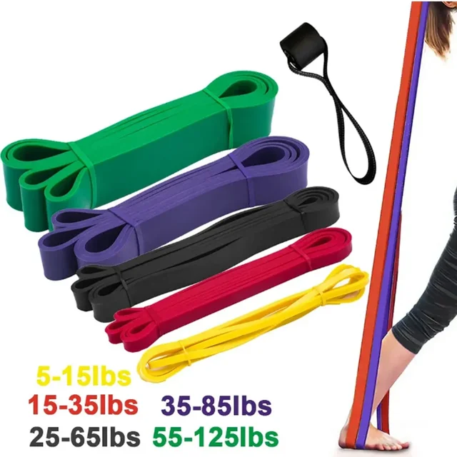 5~125lbs Tpe Gym Resistance Bands Gym Equipment for Home Boxing Yoga Exercise Equipment  Shoulder Back Rehab for Woman Man 5