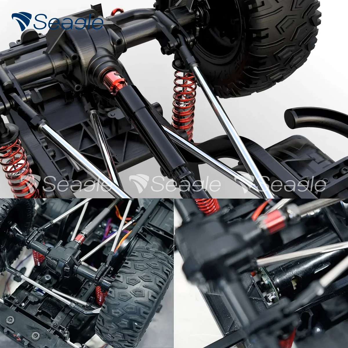 US Canada Stocks 1/8 Scale E102-003/E101-003 Double E RC Rock Crawler Model White Color Black Color 5