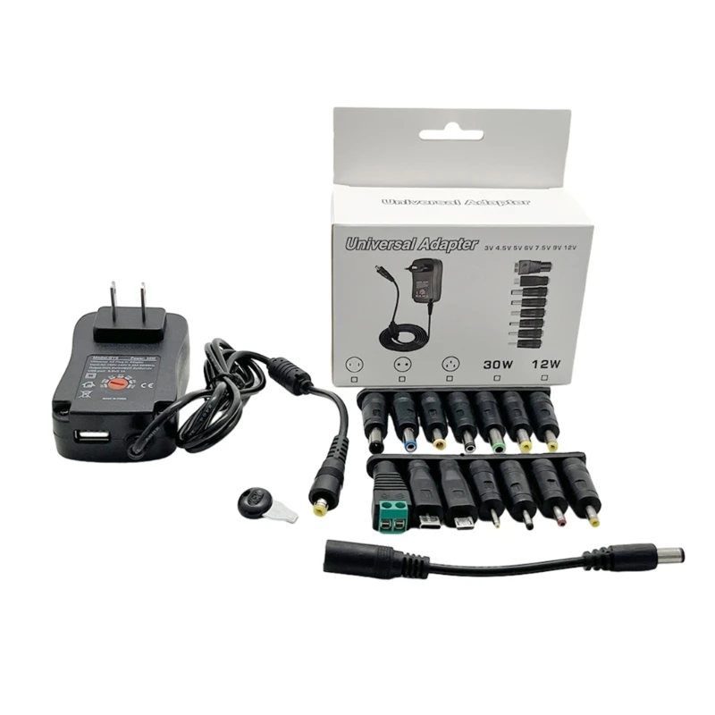 

Универсальный адаптер питания мощностью 30 Вт с 14 разъемами идеально подходит для маршрутизаторов, камер и другой электроники В