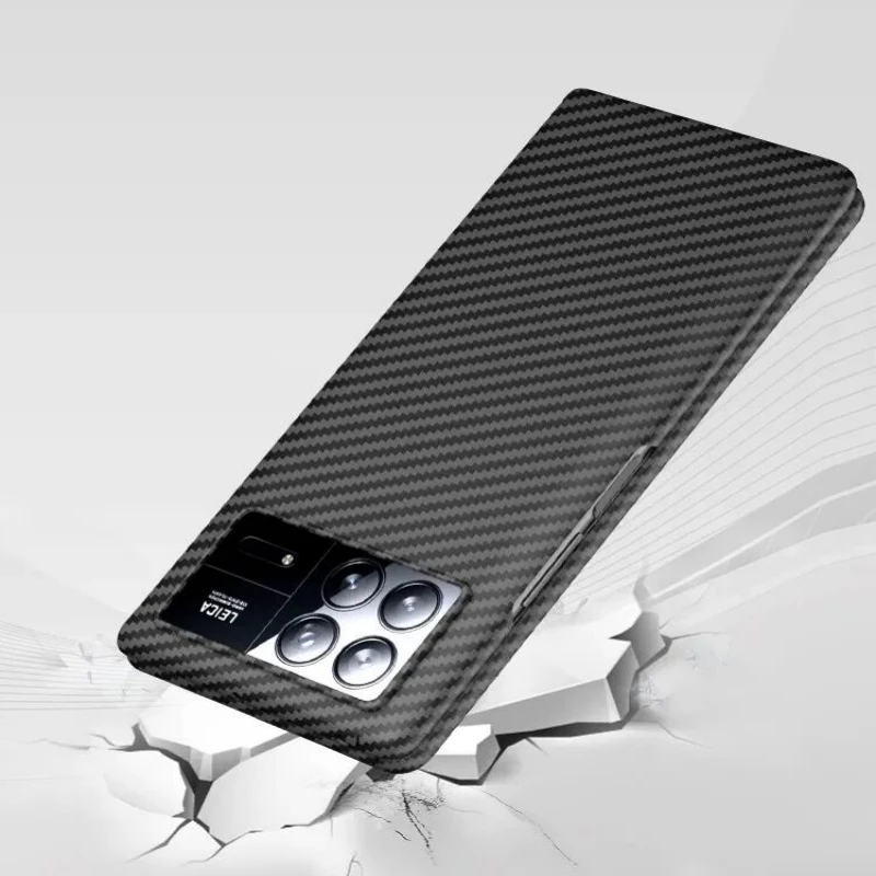 Sleek Matte Carbon Fiber Pattern Shockproof Phone Cover