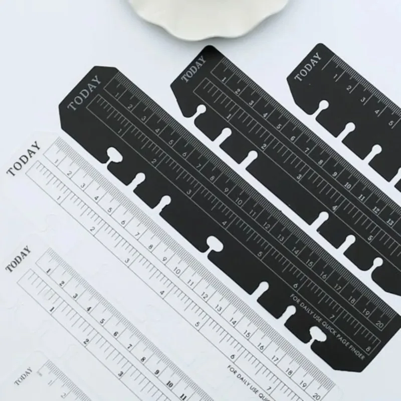 

6 Hole A5 A6 A7 Bookmark Straight Ruler Children Math Drafting Drawing Ruler Clear Flexible Dividing Ruler