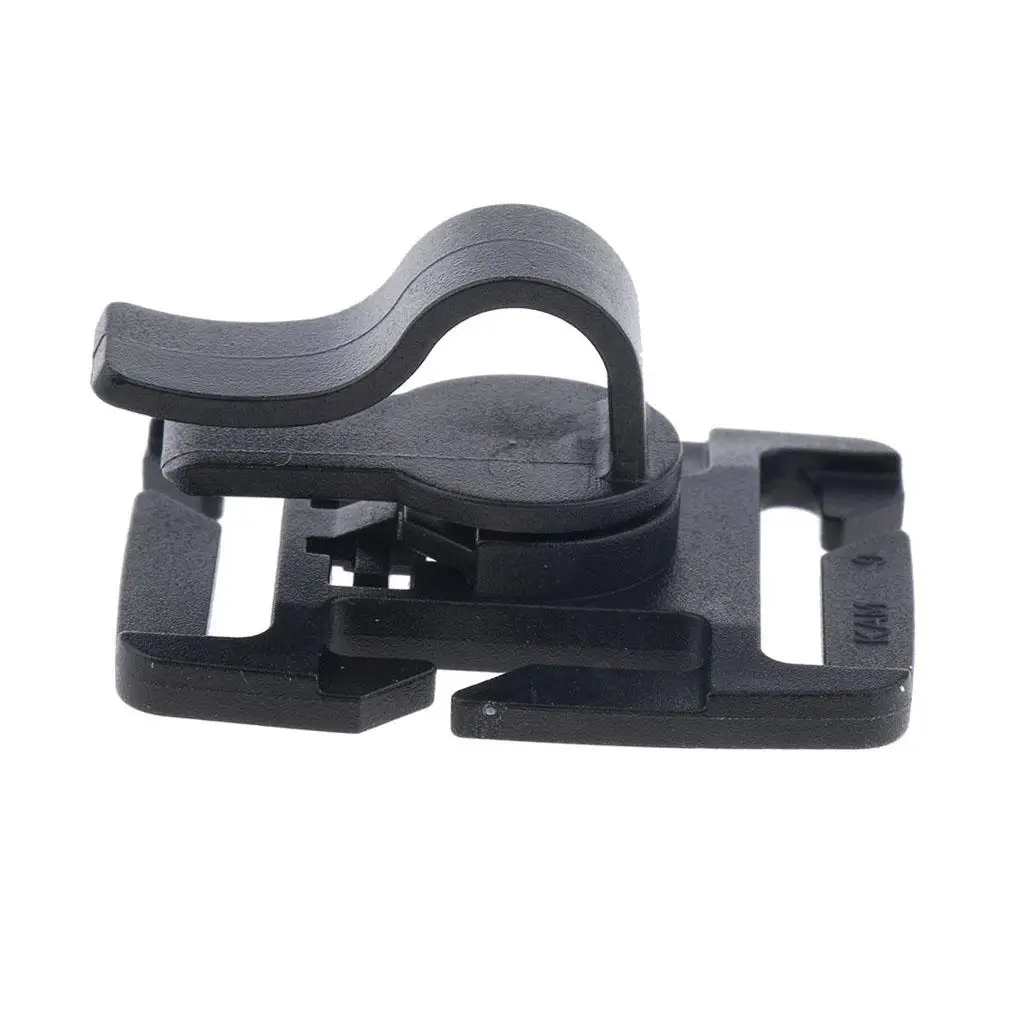 Outdoor Hydration Pack Water Bladder Drinking Tube MOLLE Webbing Clip Holder Plastic Dia. 8-10 mm