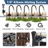 30-5m 1/4" 4/6mm Misting Cooling System 360° Free-bend Adjustable Nozzle Atomizer Sprayer for Outdoor Garden Irrigation Watering 4