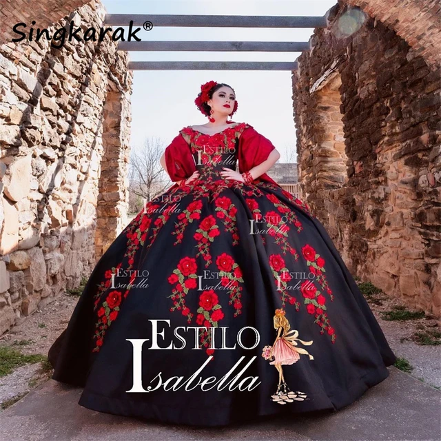  Vestido de baile vintage, vestidos mexicanos bordados