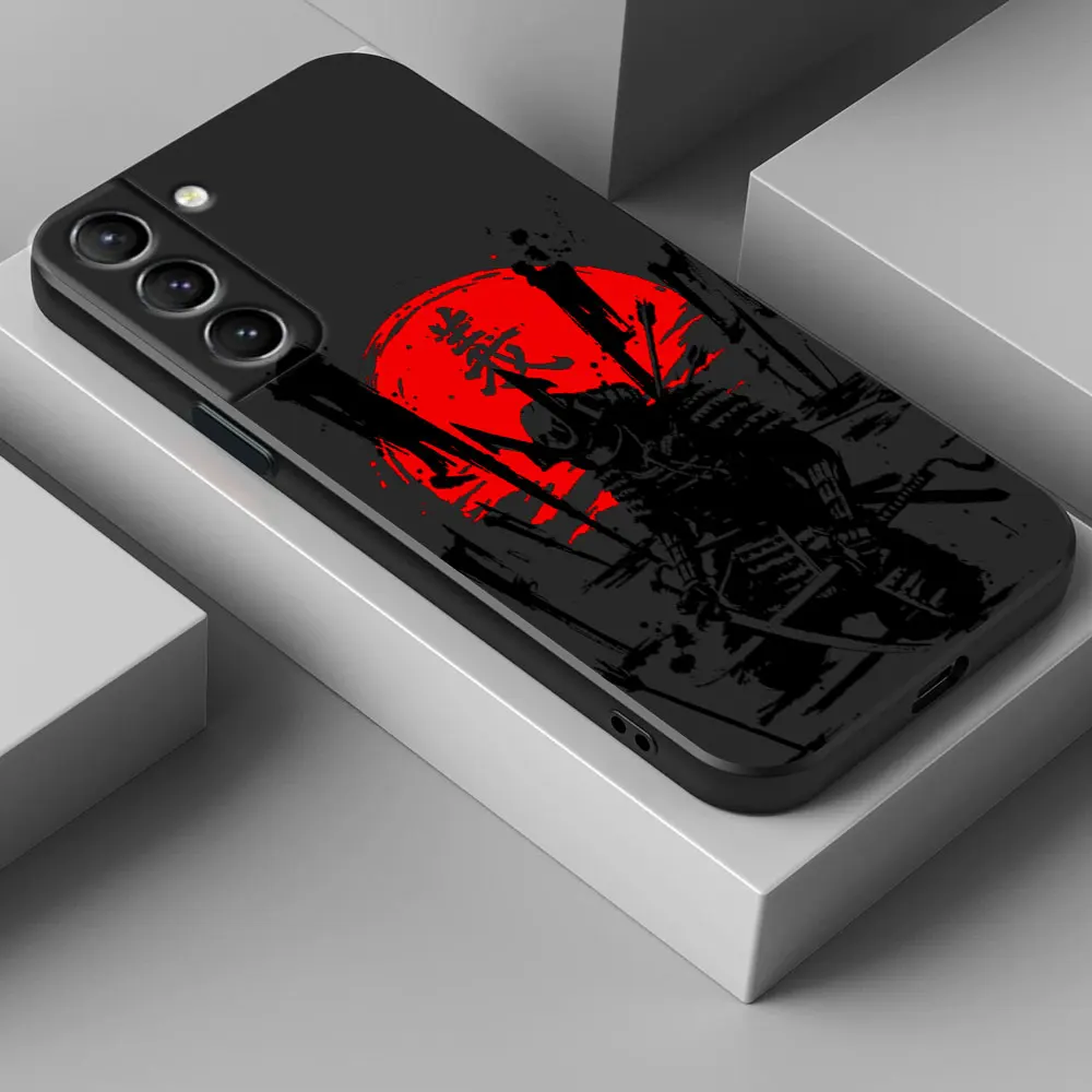 Samurai Red Sun Swordsman Anime Phone Case - Vibrant and Stylish Protection Cover