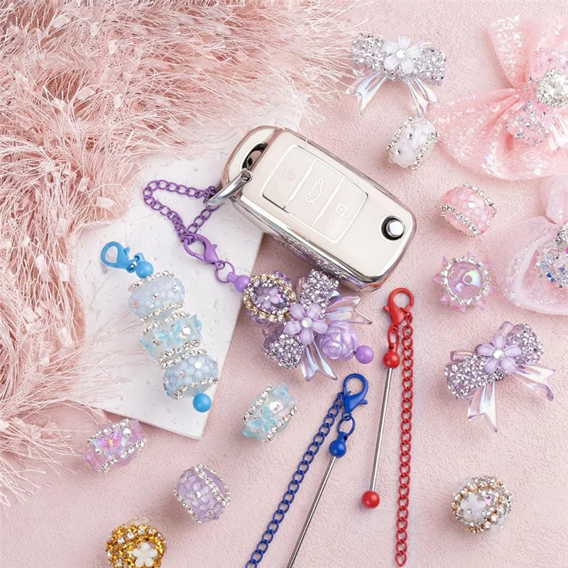 Hot Selling-Beaded Cup Charms Metal Cup Chain Decoration Beaded Cups Accessories For Cup,Beaded Charms Metal Chain Decor