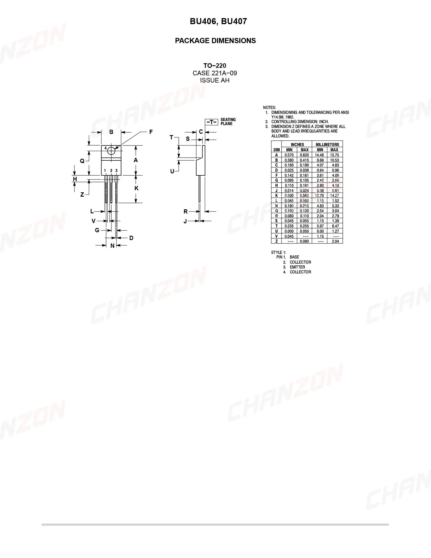 BU406 TO-220 NPN High Power Voltage Transistor Bipolar Junction BJT Powerful Triode Tube Fets 7A 200V Integrated Circuits 10pcs