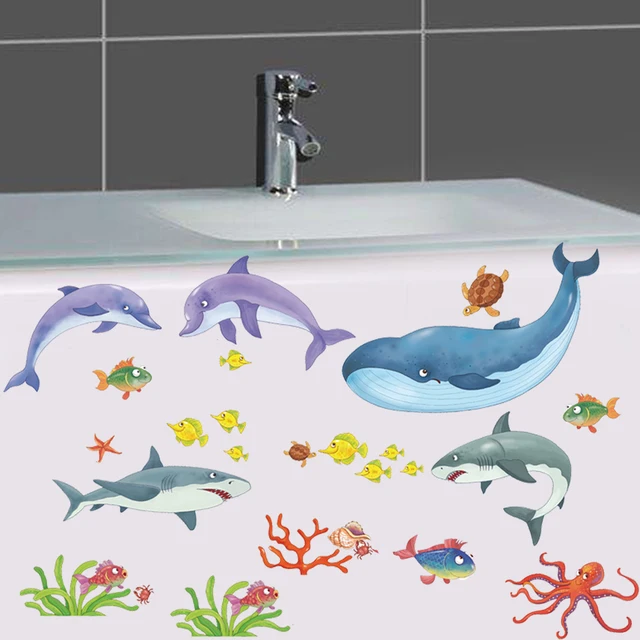 Adesivi Murali Animali Marini - Balena, Medusa, Tartaruga, Rimovibili, Per Camera Bambini - Foto 8