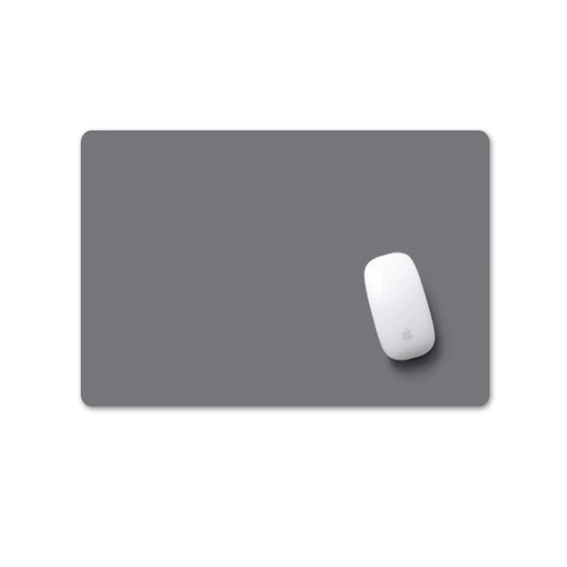 Deluxe Solid Color PU Leather Waterproof Mouse Mat, Anti-slip, 23x19cm - Stylish Desk Accessory