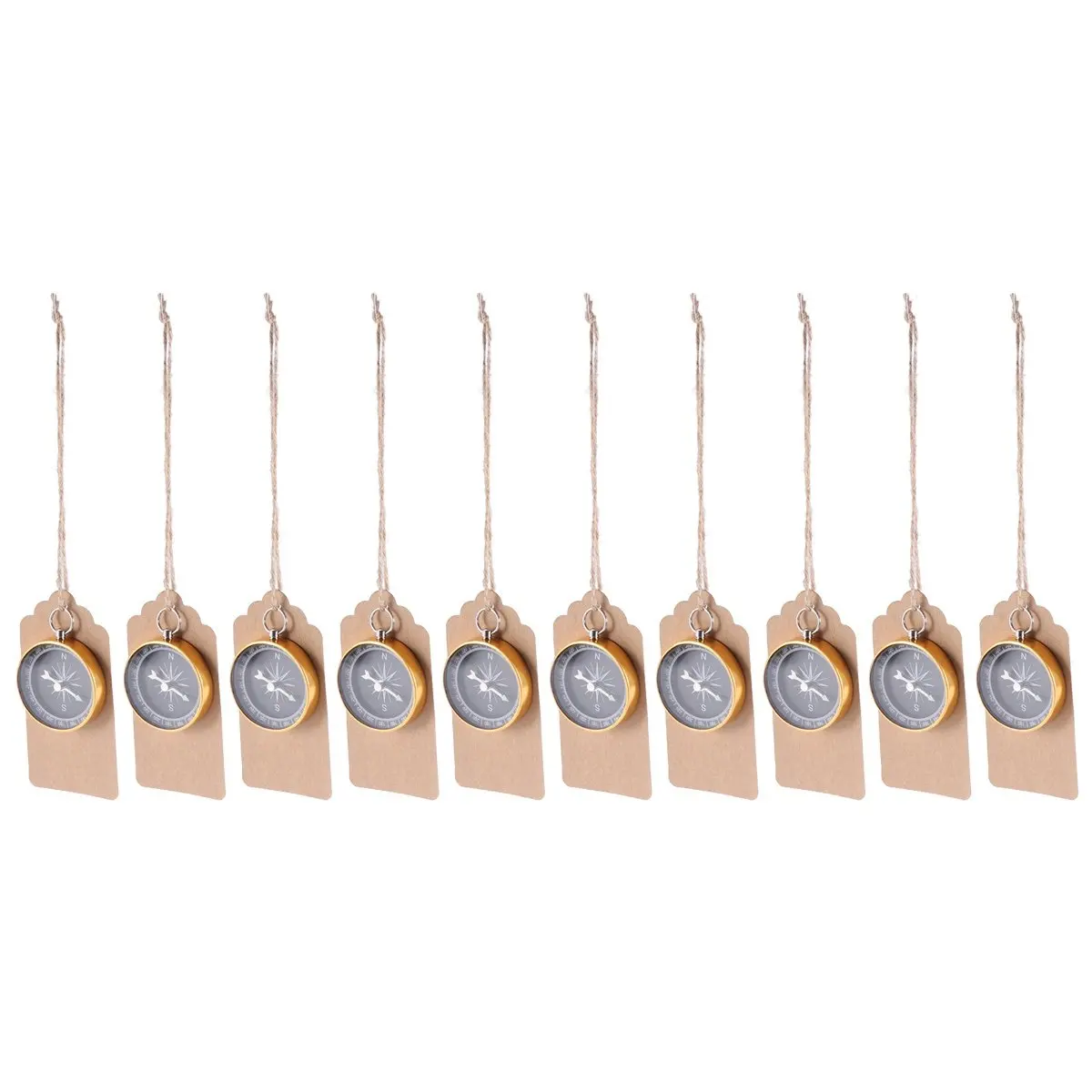 10Pcs 우아한 금속 나침반 펜던트 휴대용 미니 포켓 나침반 웨딩 파티 장식 키 체인 가방 참 장식품