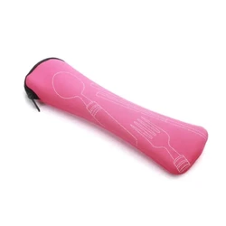 Portable Travel Cutlery Storage Bag - Ideal for Picnic and On - the - Go Utensil Organization (1pc pink)