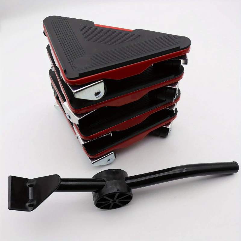 5pcs/set Heavy Duty Furniture Lifter Transport Tools Set 4 Move Roller 1 Wheel Bar Lifting Moving Furniture Helper 6