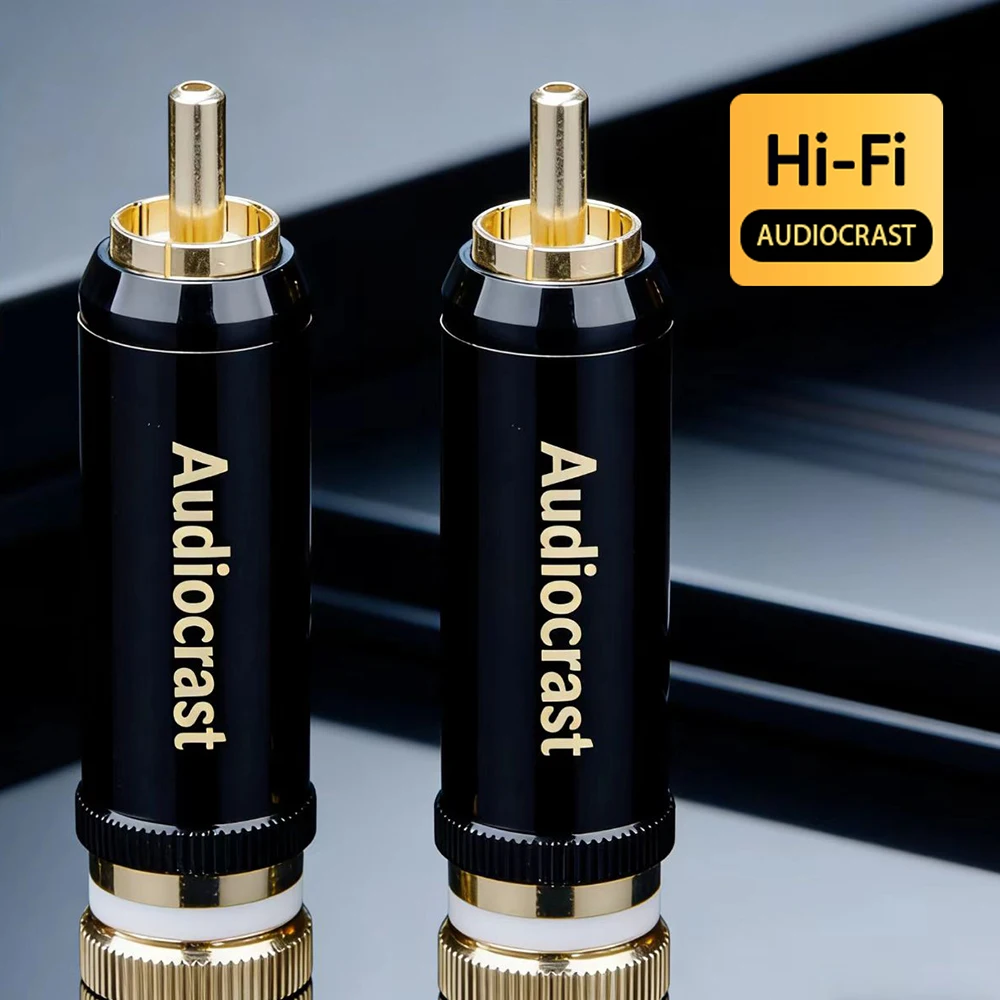 고급 HIFI 로듐 도금 RCA 플러그: 오디오파일을 위한 Audiocrast의 고음질 커넥터
