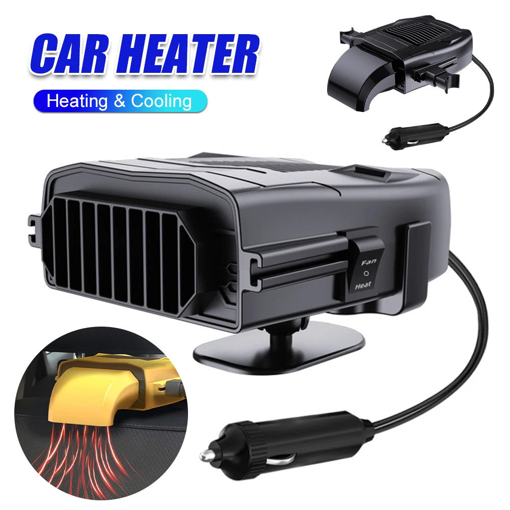 12V 150W Electric Car Heater Adjustable 360 Degree Heating Fan