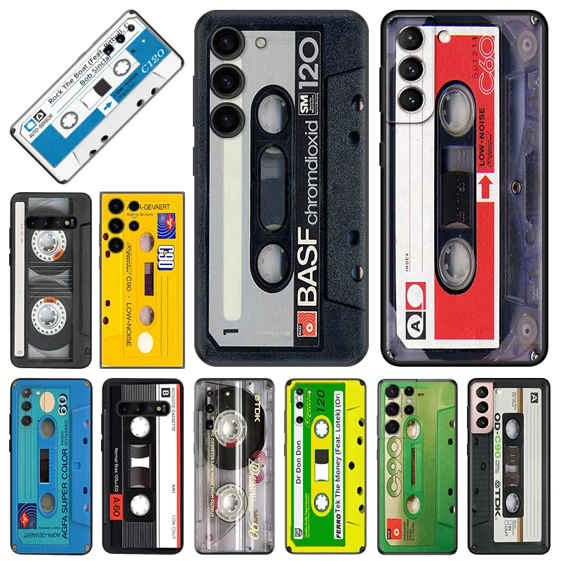 Custodie Morbide Per Telefono Vintage Old Cassette Tape Per Samsung Galaxy S23 Plus S22 Ultra S21 S20 Fe S10 5G Note 20 10 Lite 9 Cover Opaca