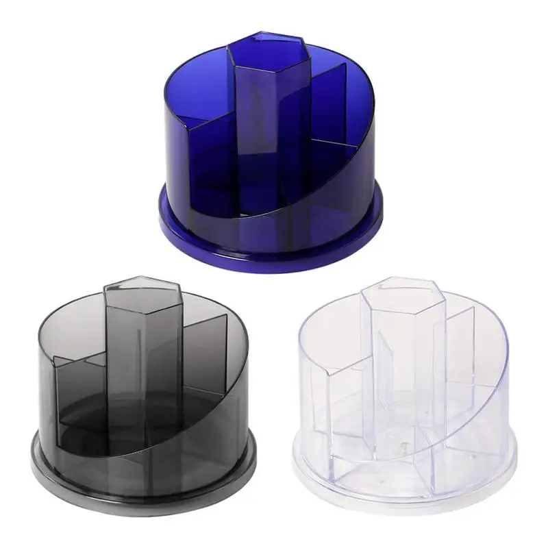 

Вращающаяся настольная чашка для карандашей, большая подставка для карандашей на 360 градусов с 7 отделениями, Настольная организация для линейки, ножниц, маркеров для макияжа