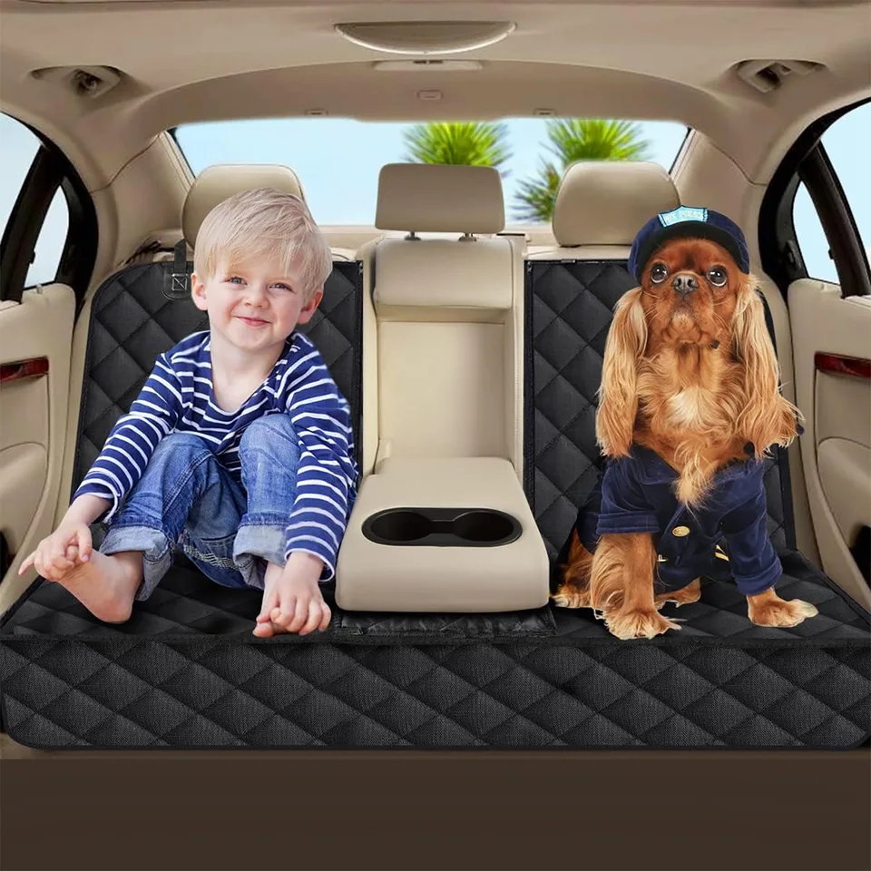 Waterproof Dog Car Seat Cover with Seat Belt
