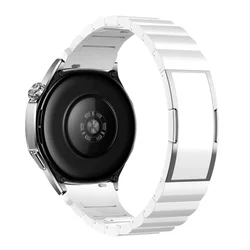Elegant 22mm Ceramic Watchband Bracelet - Premium Ceramic Design - 22mm (White)