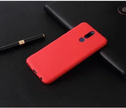Vibrant Matte Silicone TPU Candy Color Soft Case Cover for Redmi Note 8T (Red)