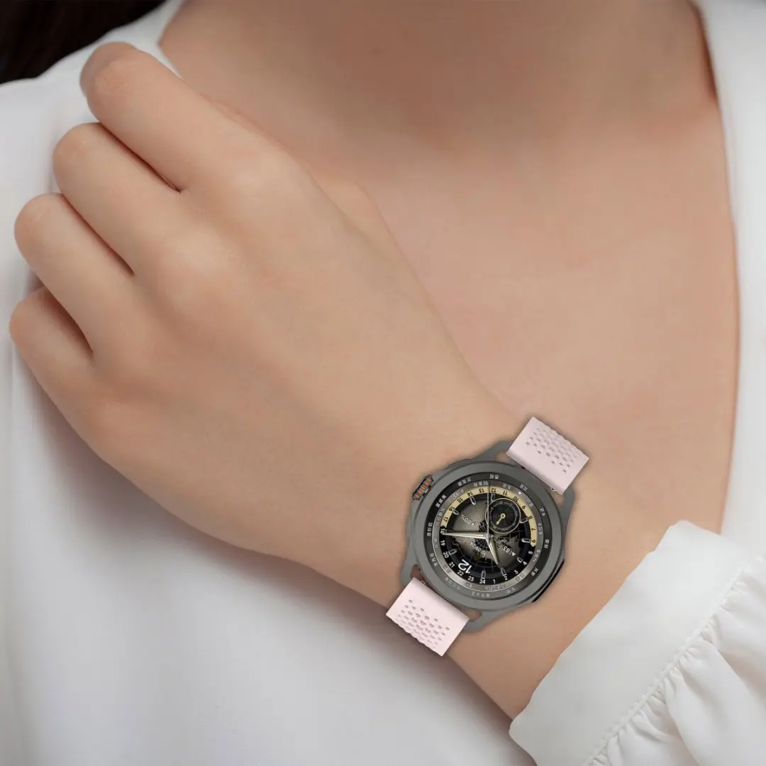 Silicone Breathable Smartwatch Strap, 20/22mm