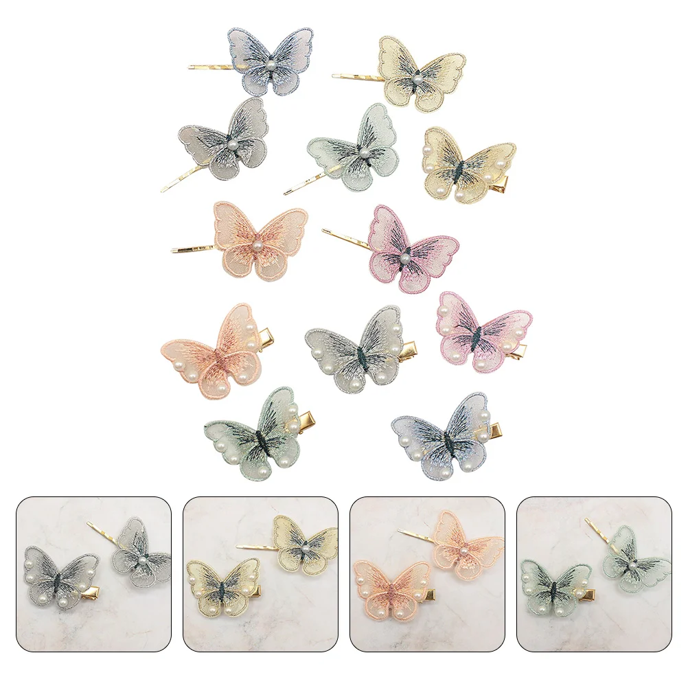

12Pcs Attractive Butterflies Hair Pin Hair Decoration (Mixed Color)
