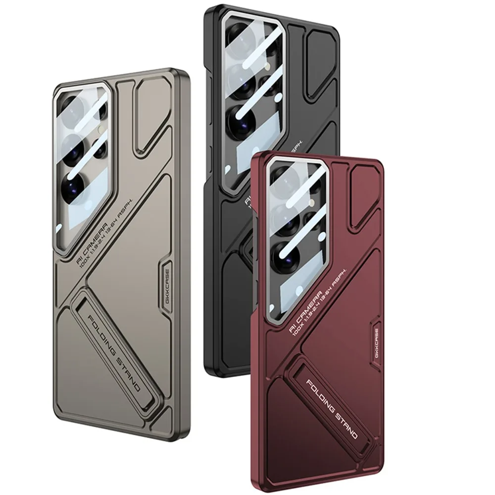 Durable Hard Shell Phone Case with Lens Protection & Built-In Holder