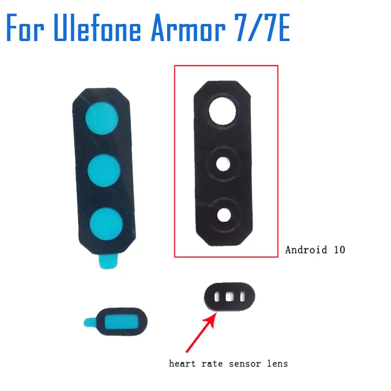 

NewOriginal Ulefone Armor 7 Back Camera Lens Rear Camera Lens Glass Cover+Heart rate Lens Accessories For Ulefone Armro 7E Phone