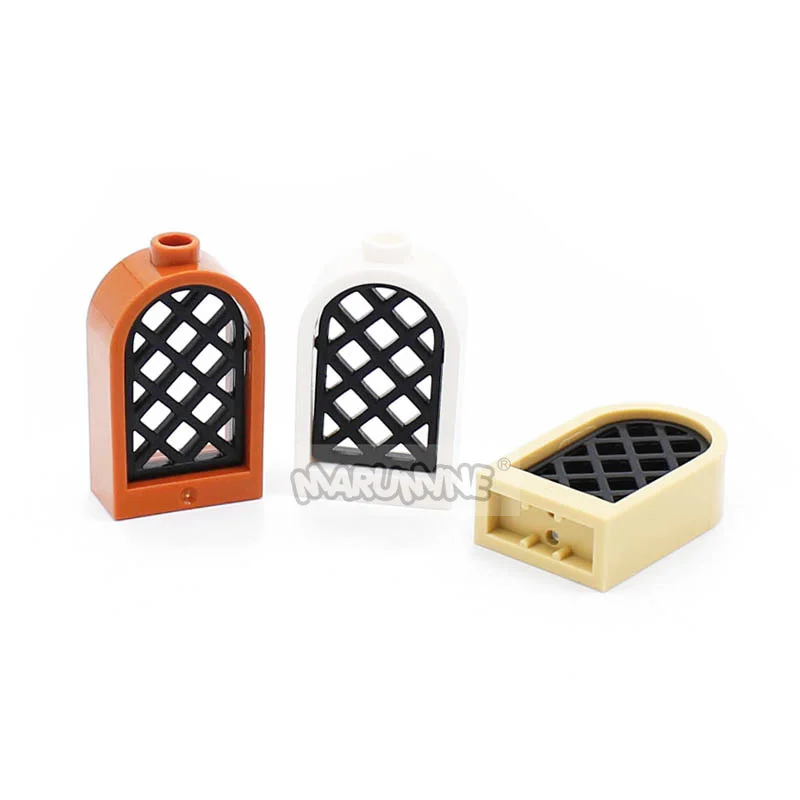 Marumine Building Blocks City Parts 1x2x2 2/3 Window 20PCS Compatible with 30046 30044 MOC House Bricks Street View Accessories 3