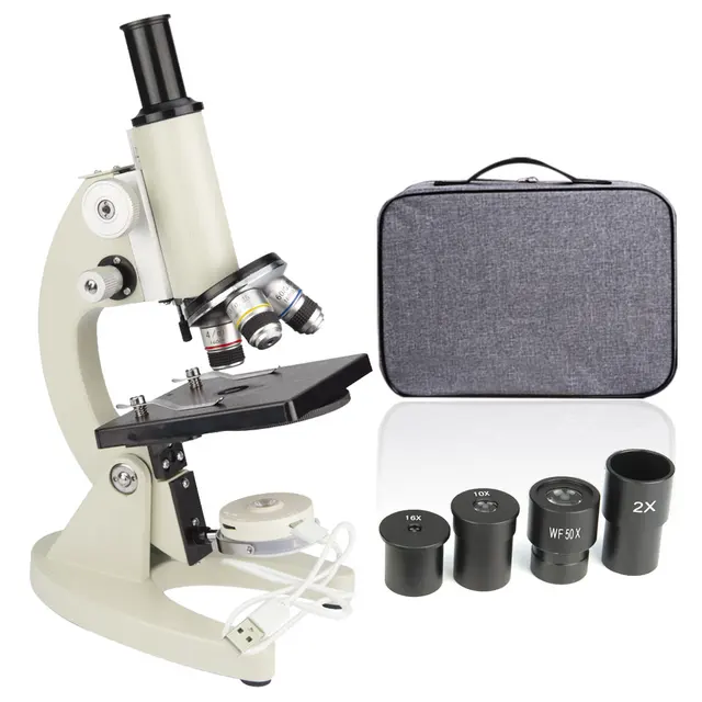 Microscopio Professionale 40X-2000X Per Bambini E Adulti - Set Completo Con Vetrini E Adattatore Per Telefono - Foto 4